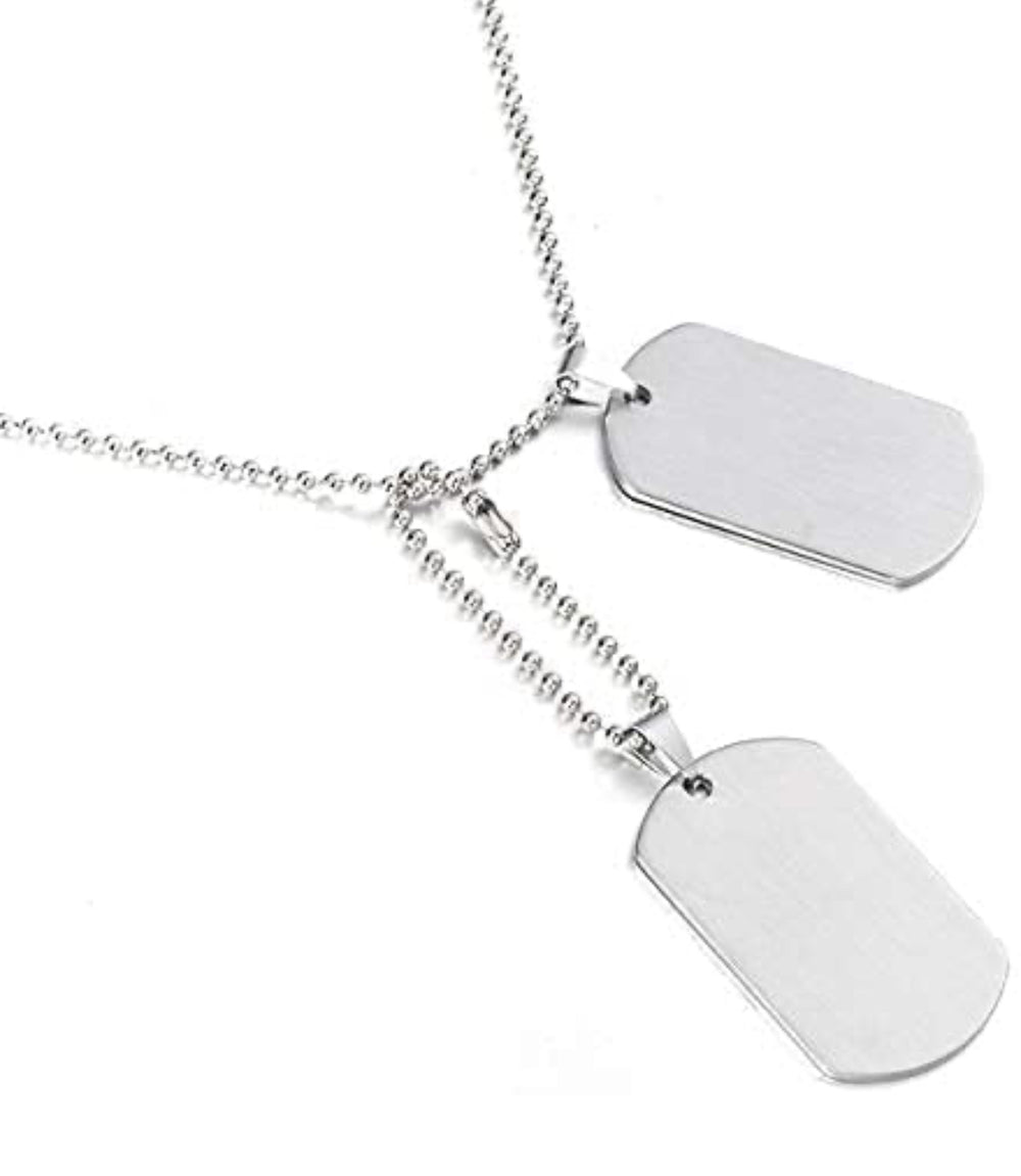 ARMY DUAL DOG TAGS ON BALL CHAIN - House Of Shikha