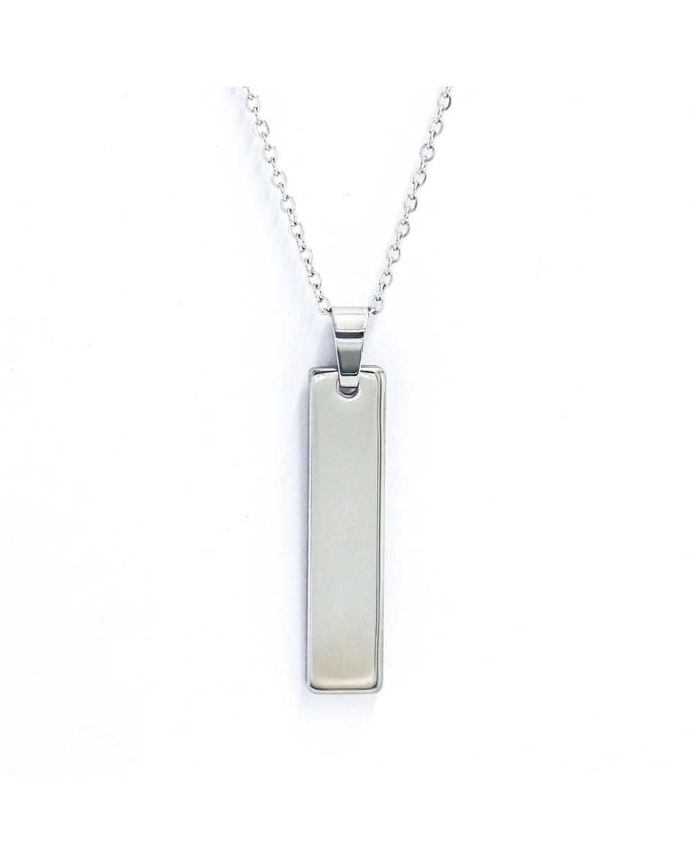 STAINLESS STEEL VERTICAL BAR PENDANT CHAIN - House Of Shikha