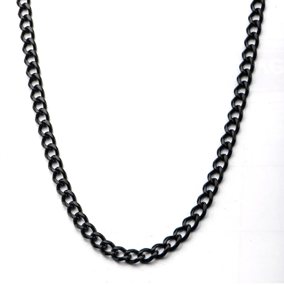 3MM BLACK STAINLESS STEEL LINK CHAIN - House Of Shikha