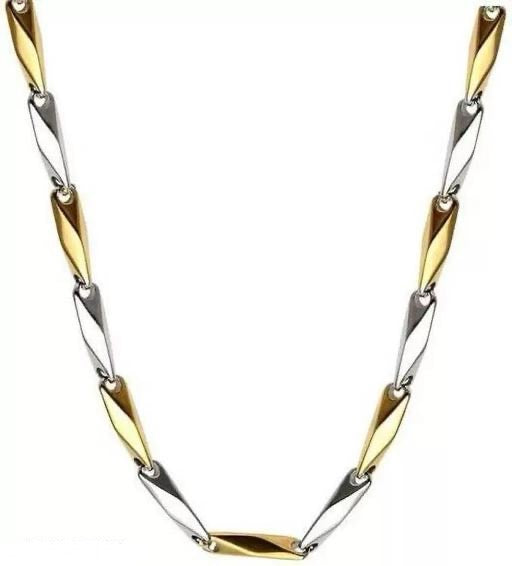 TWO TONE RICE CHAIN FOR MEN - House Of Shikha