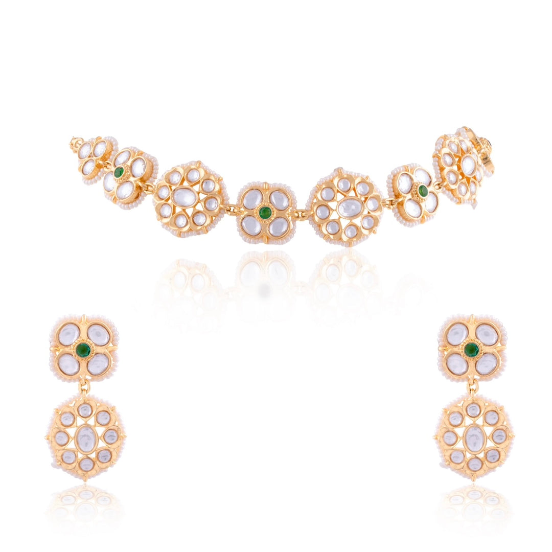 AMEERAH - KUNDAN CHOKER SET - House Of Shikha