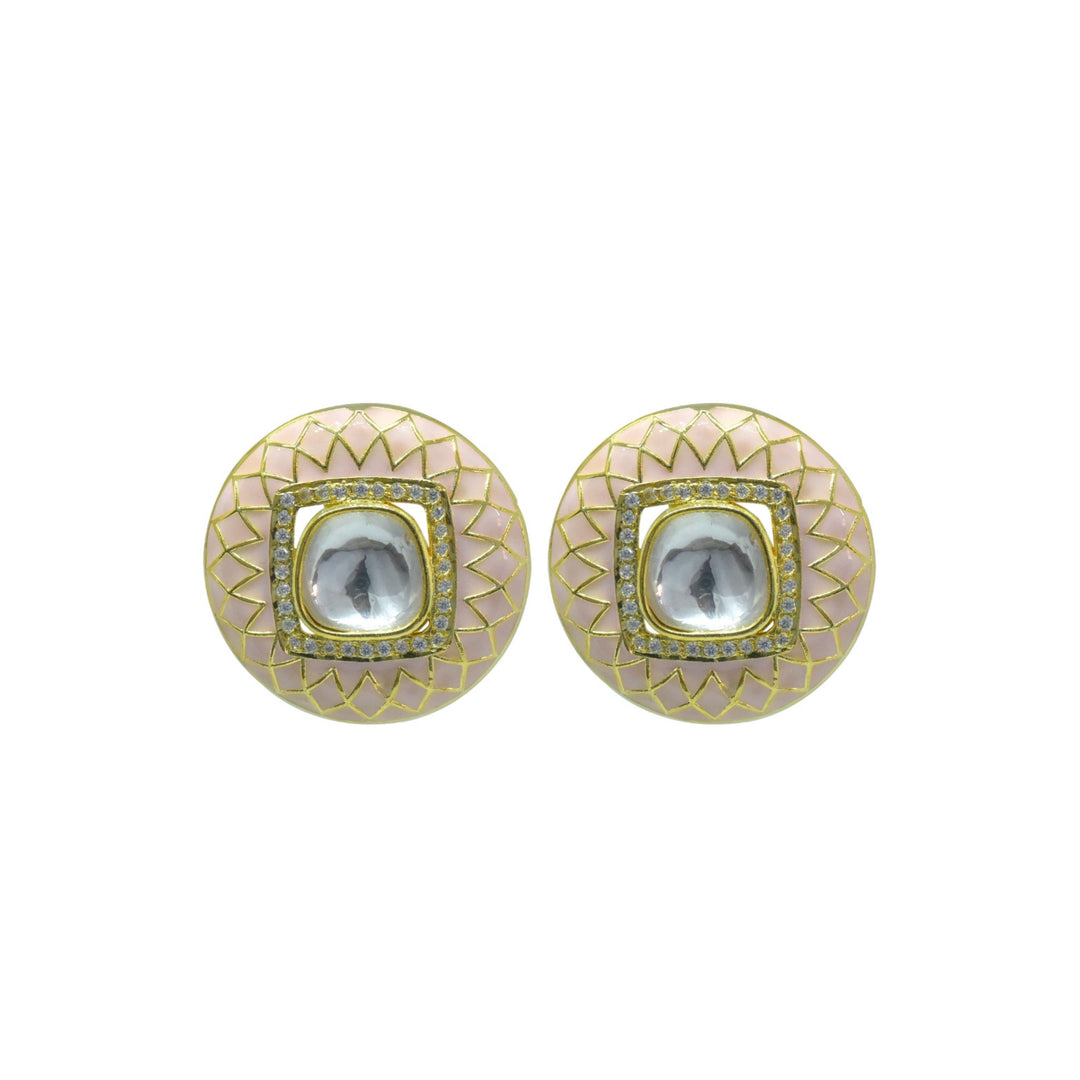 HUMZ - ENAMEL STUD EARRINGS - House Of Shikha