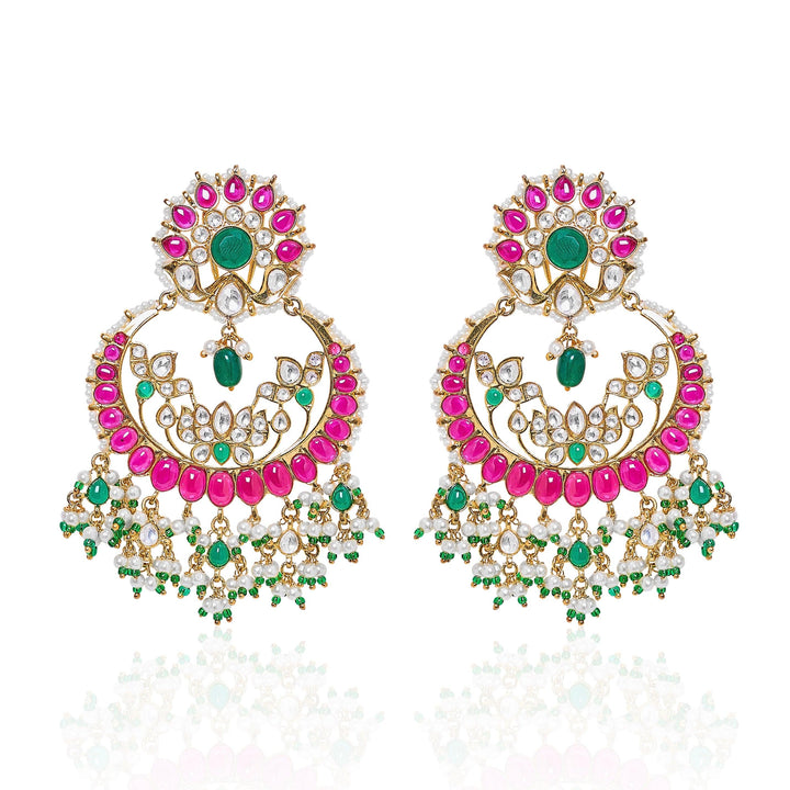 LOTUS - CHANDBALI EARRINGS - House Of Shikha