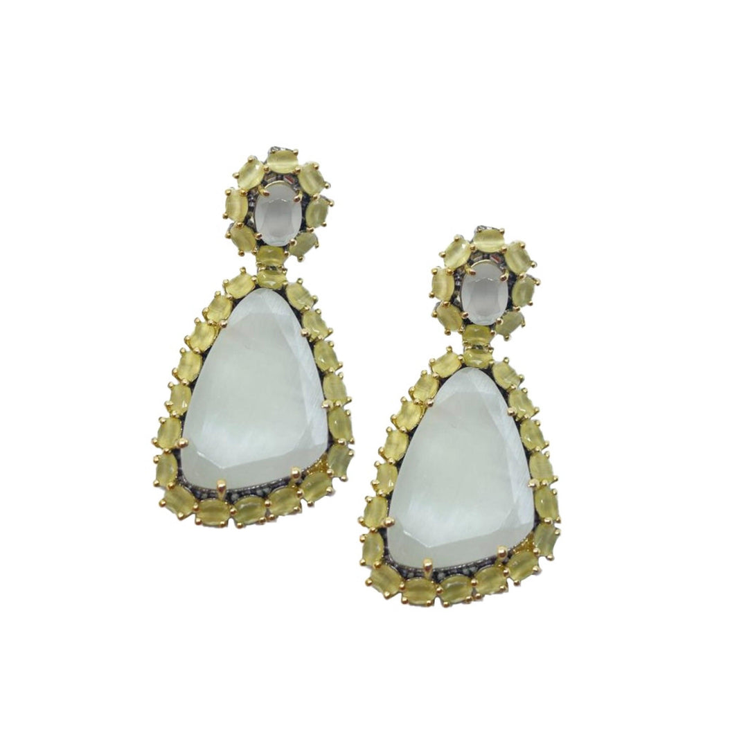 UNEVEN TEARDROP EARRINGS - House Of Shikha