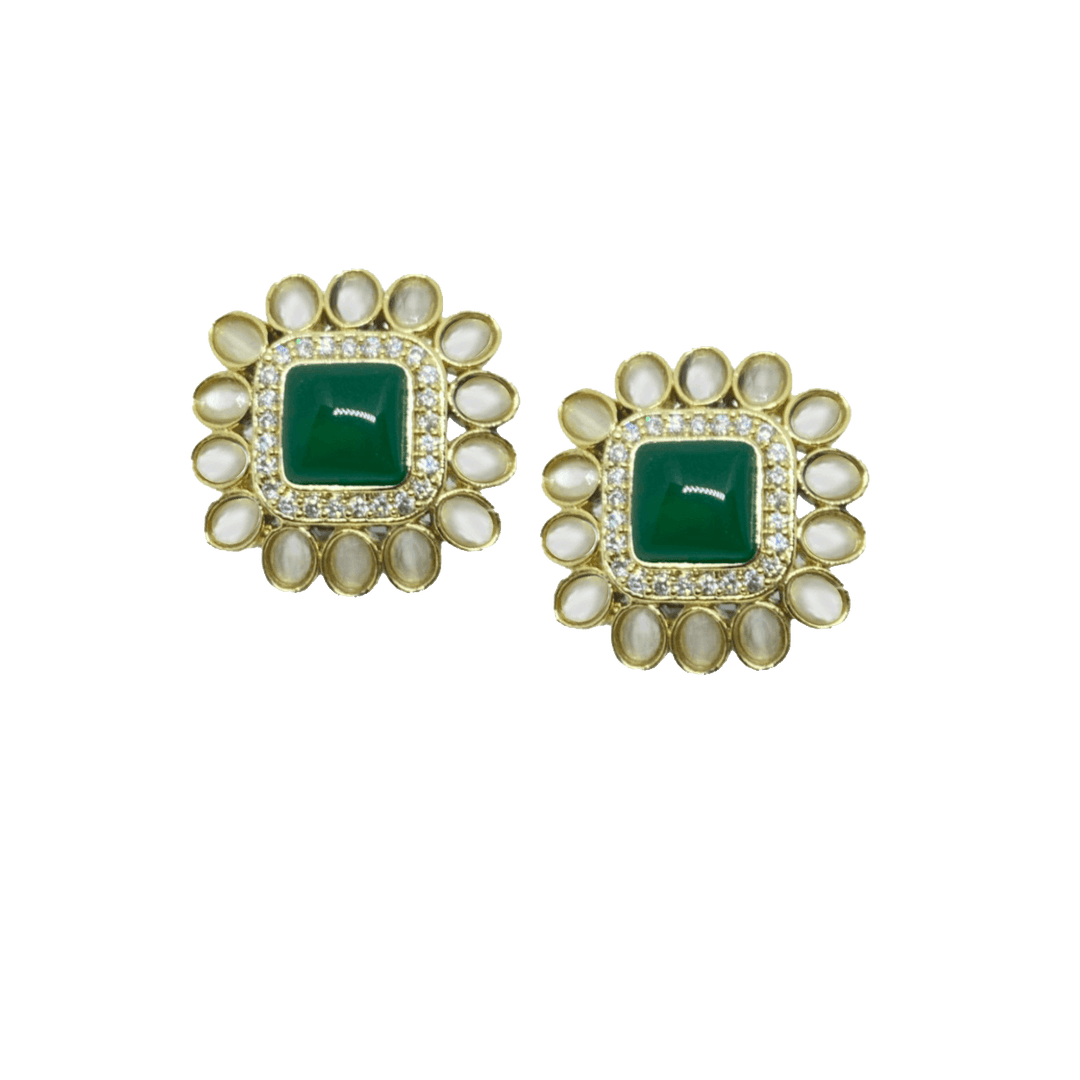 AIZA - STUD EARRINGS - House Of Shikha