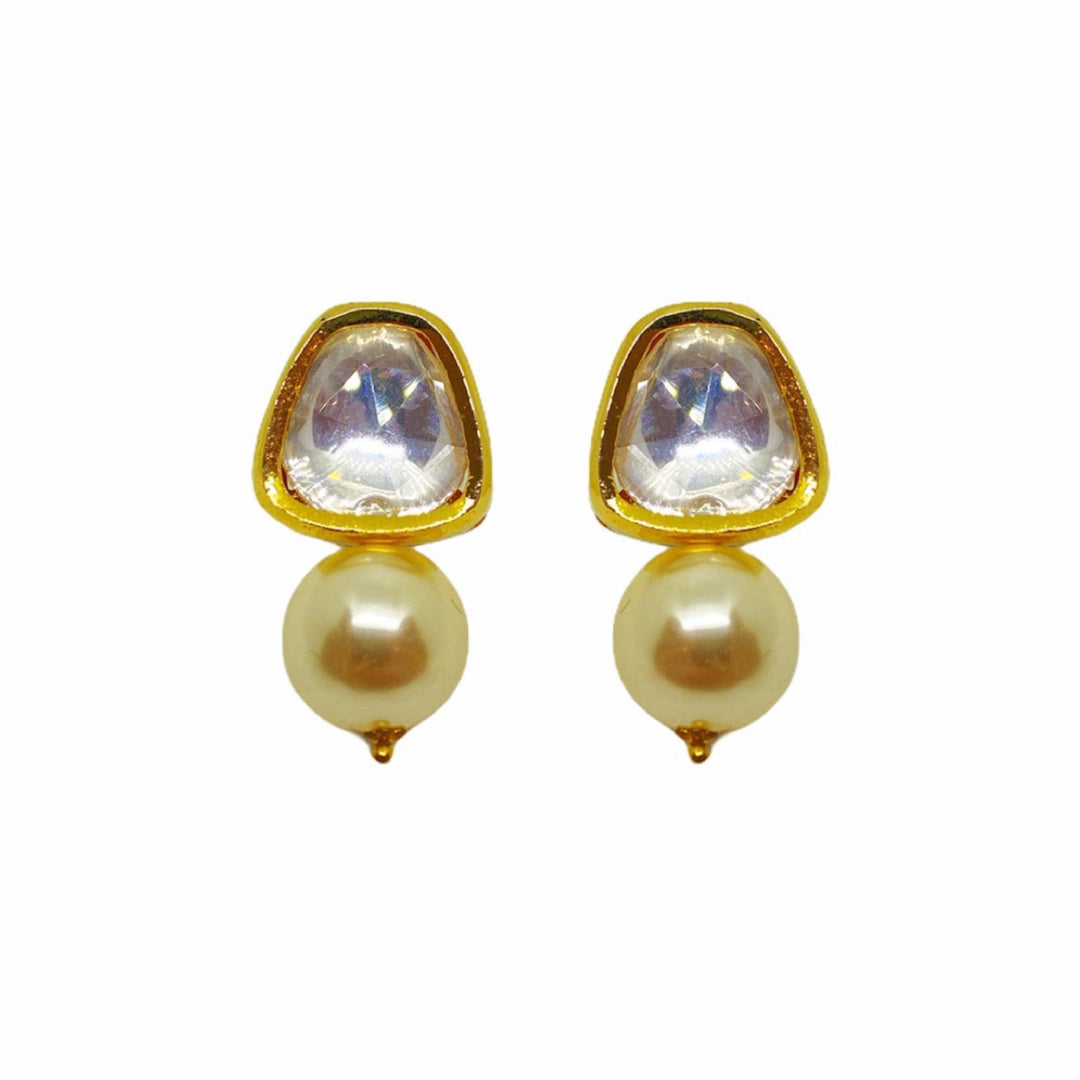 DEEPIKA - KUNDAN PEARL DROP EARRINGS - House Of Shikha