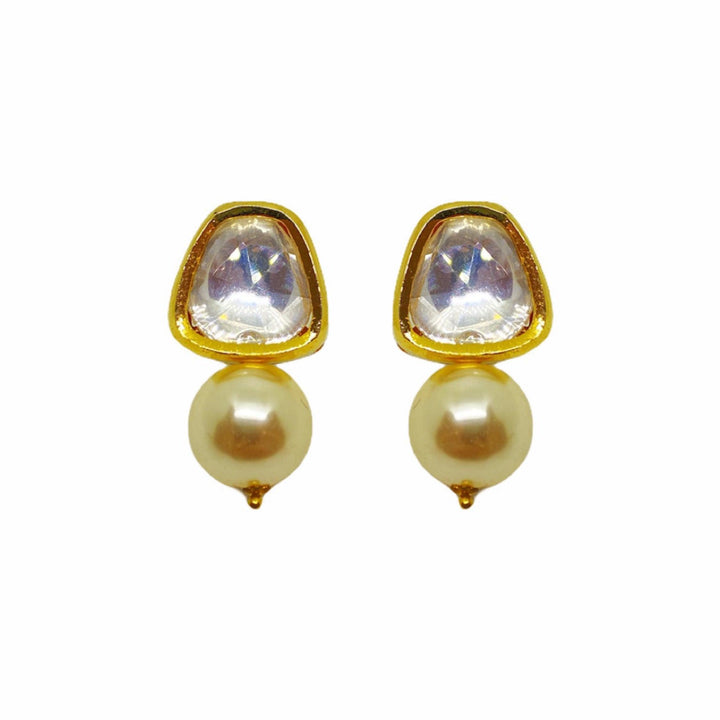 DEEPIKA - KUNDAN PEARL DROP EARRINGS - House Of Shikha