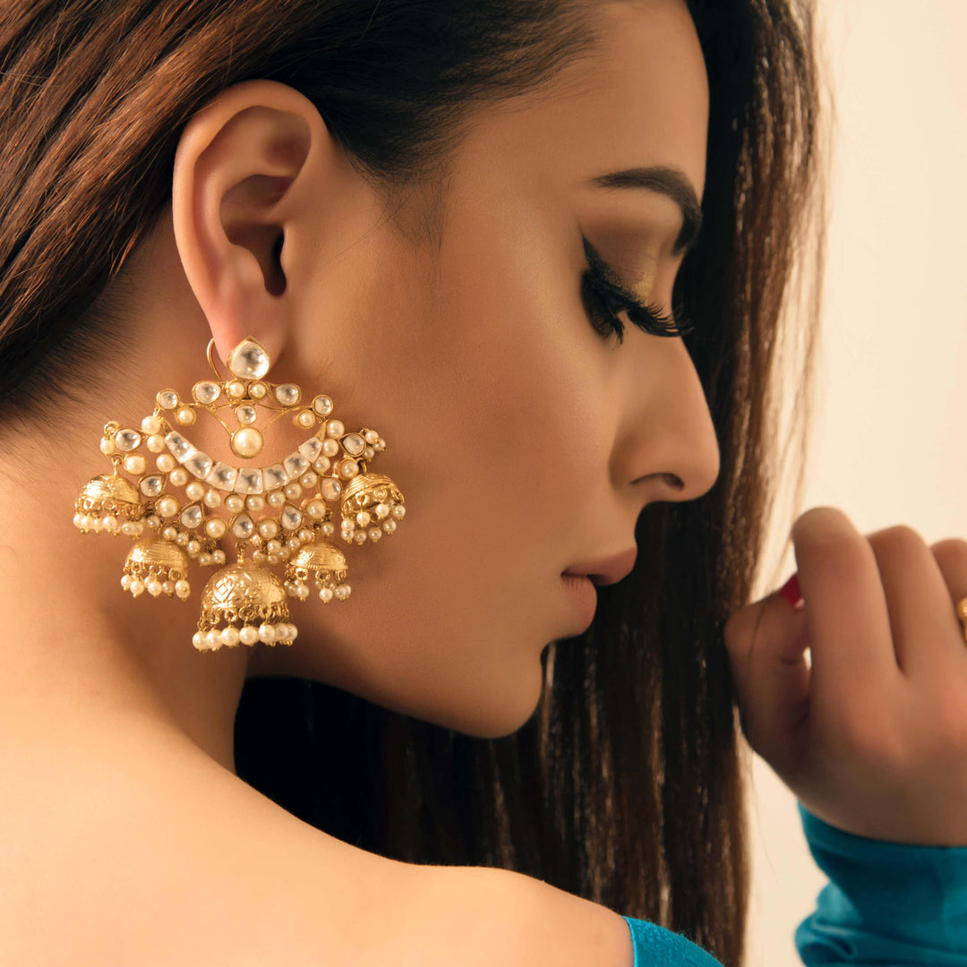 KIRAN JHUMKI EARRINGS - House Of Shikha