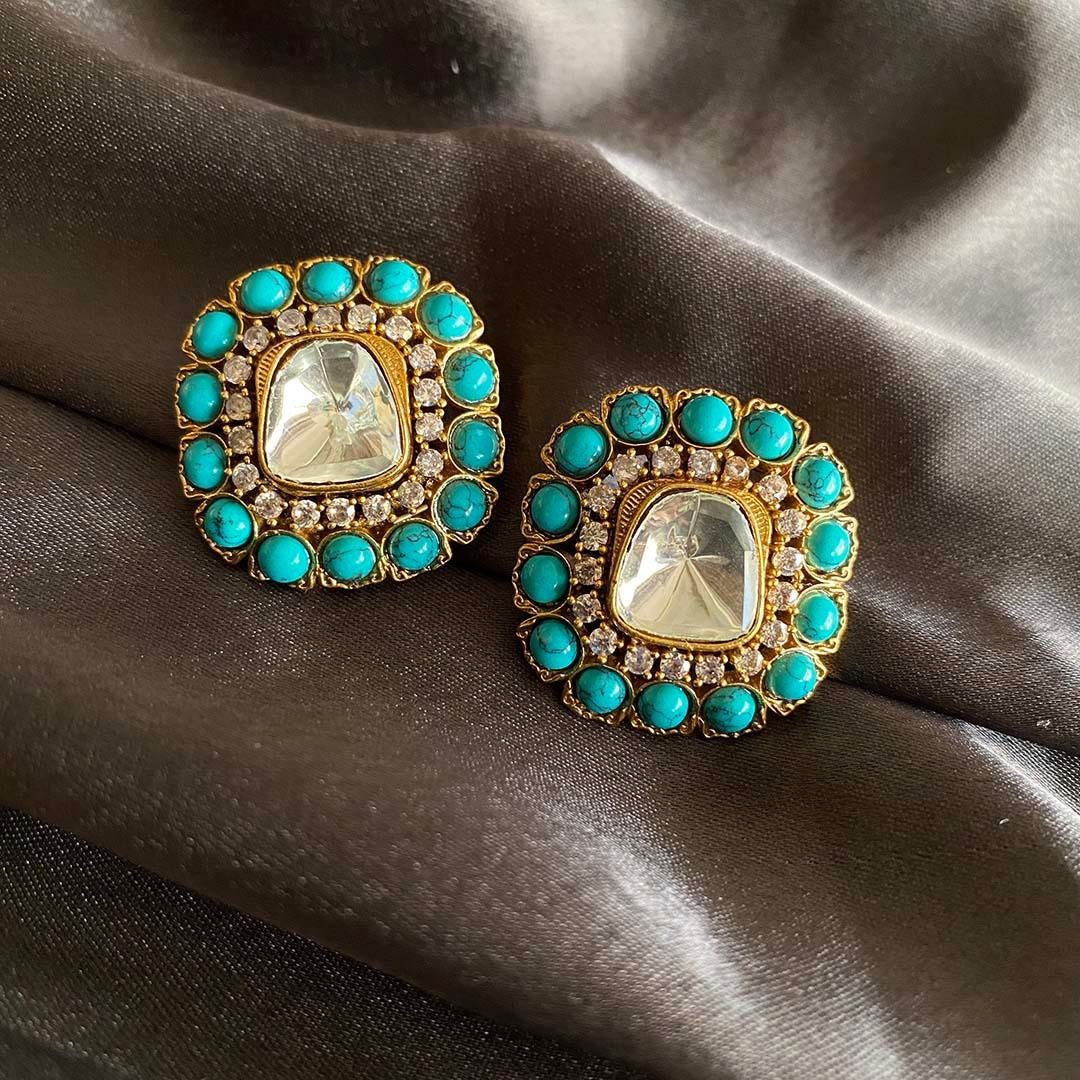 RAJI - POLKI EARRINGS - House Of Shikha