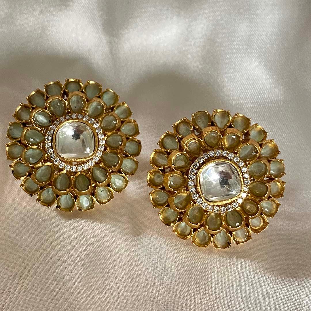 AARTI - POLKI EARRINGS - House Of Shikha