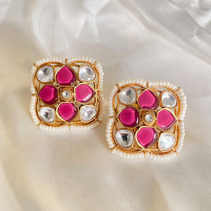 CHESSY - KUNDAN EARRINGS - House Of Shikha