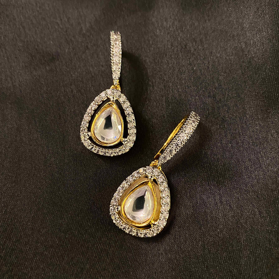 ZEB HOOK KUNDAN EARRINGS - House Of Shikha