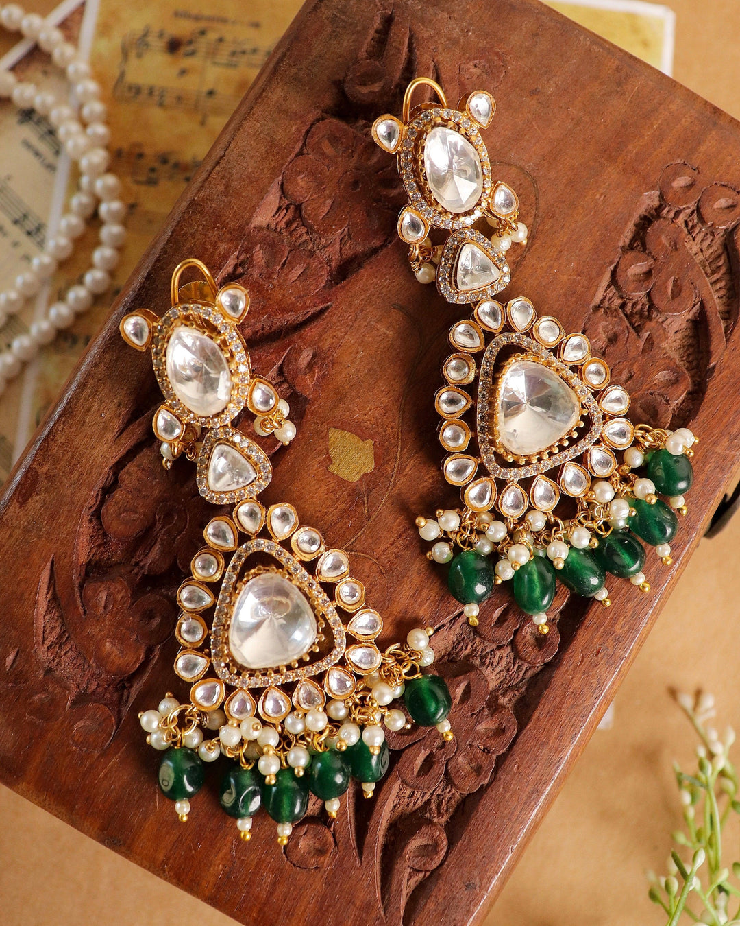 ELIA POLKI EARRINGS - House Of Shikha