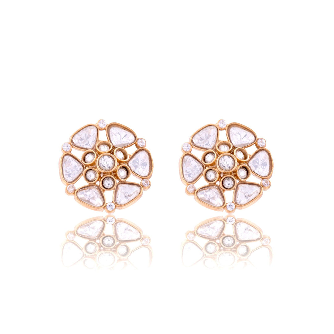 FIONA POLKI STUDS - House Of Shikha