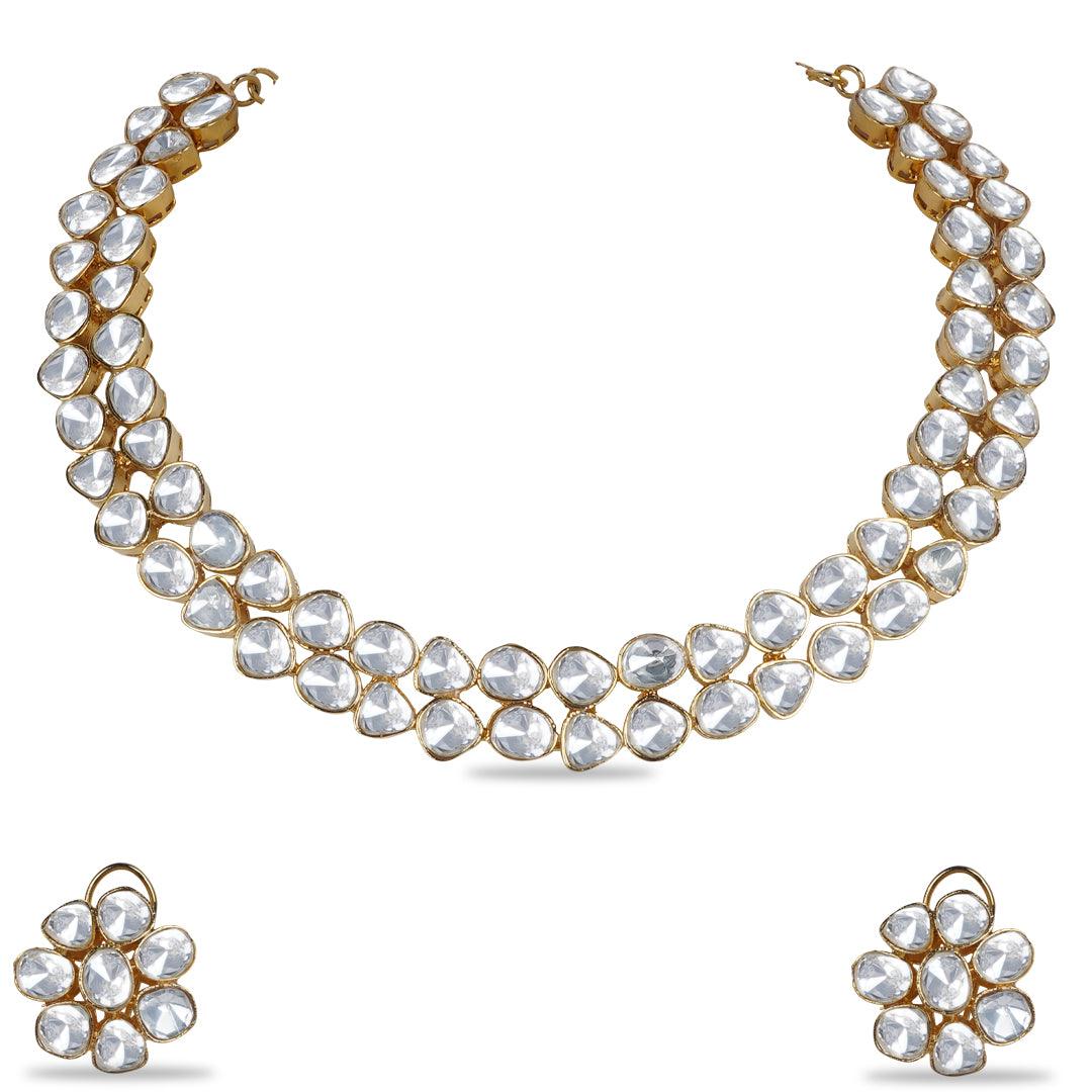 KANIKAA - KUNDAN NECKLACE SET - House Of Shikha