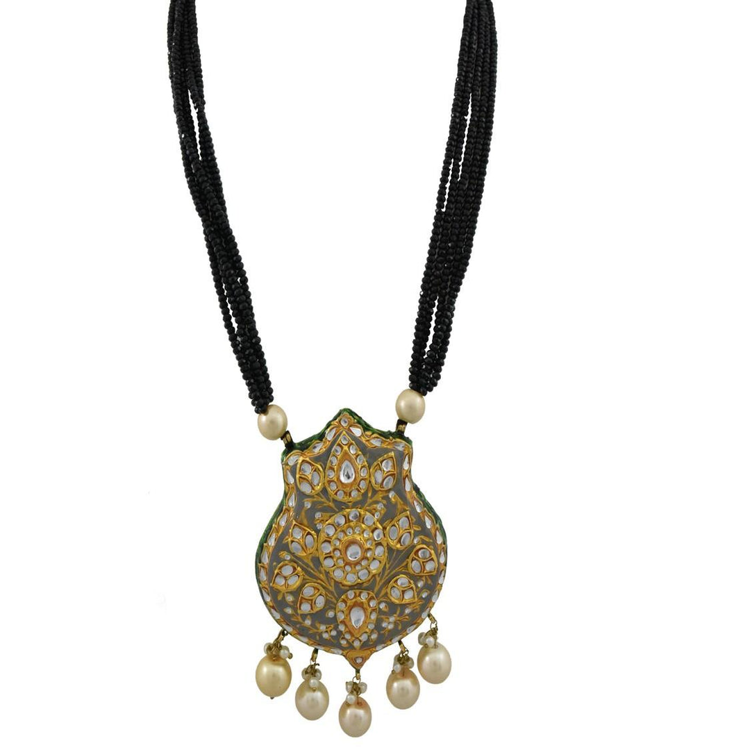 HIBA - KUNDAN & MEENAKARI NECKLACE - House Of Shikha